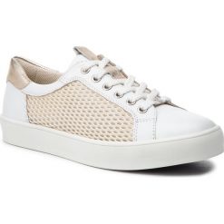 Sneakersy CAPRICE - 9-23652-22 Wgite/Goldmesh 192. Białe półbuty damskie Caprice, ze skóry. W wyprzedaży za 189,00 zł.
