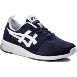 Sneakersy ASICS - TIGER Lyte-Jogger H7G1N Peacoat/White 5801. Niebieskie półbuty damskie Asics, ze skóry ekologicznej. W wyprzedaży za 179,00 zł.
