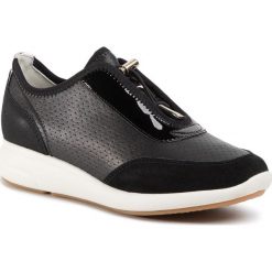 Sneakersy GEOX - D Ophira A D021CA 05402 C9999 Black. Czarne półbuty damskie Geox, z zamszu. W wyprzedaży za 239,00 zł.