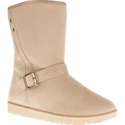 Buty zimowe damskie: Kozaki „Kate” w kolorze beżowym