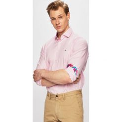 Tommy Hilfiger Tailored - Koszula. Białe koszule męskie Tommy Hilfiger Tailored, bez wzorów, z bawełny, z włoskim kołnierzykiem, z długim rękawem. W wyprzedaży za 229,90 zł.