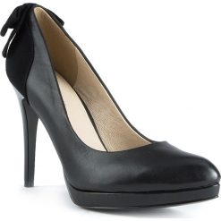 Szpilki ze skóry licowej 81-D-517-1. Czarne szpilki Wittchen, bez wzorów, ze skóry, eleganckie, na wysokim obcasie, na obcasie, bez zapięcia. Za 219,00 zł.