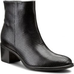 Botki GINO ROSSI - Tesa DBH025-G50-QZ00-9900-F 99. Czarne botki damskie na obcasie Gino Rossi, ze skóry. W wyprzedaży za 299,00 zł.