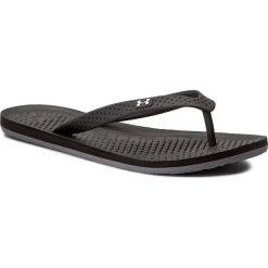 Japonki UNDER ARMOUR - Ua W Atlanticdune T 1252540-002 Blk/Gph/Wht. Czarne crocsy damskie Under Armour, ze skóry, na wysokim obcasie. Za 89,95 zł.