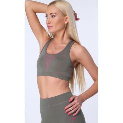 Top bezszwowe khaki-różowy MR81084. Różowe bluzki damskie marki Fasardi, s, bez wzorów, bez kołnierzyka, bez rękawów. Za 39,00 zł.
