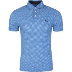 Koszulka Polo Harmont & Blaine. Niebieskie koszulki męskie xl, bez wzorów, klasyczne, polo, bez rękawów. Za 359,00 zł.