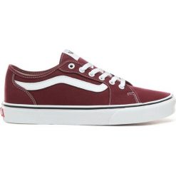 BUTY FILMORE. Czerwone trampki męskie Vans, bez wzorów, z tkaniny, bez zapięcia. Za 219,99 zł.