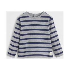 Mango Kids - Longsleeve Ivan5 80-104 cm. Szare t-shirty chłopięce Mango Kids, bez wzorów, z bawełny, bez rękawów. Za 25,90 zł.