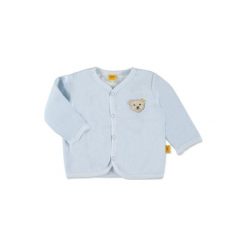 Steiff Boys Baby Bluza z długim rękawem baby blue - niebieski - Gr.80. Niebieskie bluzy niemowlęce Steiff, bez wzorów, z bawełny, z długim rękawem, długie, bez kaptura. Za 92,00 zł.