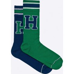Tommy Hilfiger - Skarpety TH Patch (2-pack). Czarne skarpetki męskie marki TOMMY HILFIGER, z bawełny. Za 54,90 zł.