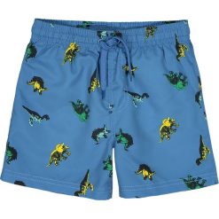 Szorty kąpielowe z nadrukiem w dinozaury 3-12 lat. Niebieskie kąpielówki chłopięce marki La Redoute Collections, z nadrukiem. Za 52,88 zł.