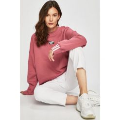 Adidas Originals - Bluza. Różowe bluzy damskie adidas Originals, bez wzorów, z elastanu, bez rękawów, bez kaptura. Za 179,90 zł.
