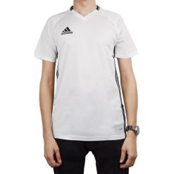 Adidas Condivo 16 Training Tee S93534 t-shirt męskie białe M. Białe koszulki męskie termoaktywne Adidas, s, bez wzorów, z poliesteru, sportowe, z dekoltem na plecach. W wyprzedaży za 99,99 zł.