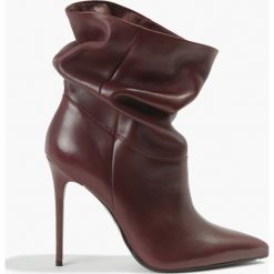 Botek bordowy Glamour. Czerwone botki damskie Badura, glamour. Za 449,99 zł.