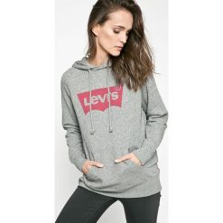 Levi's - Bluza. Szare bluzy damskie Levi's®, s, z nadrukiem, z bawełny, bez rękawów, z kapturem. Za 279,90 zł.
