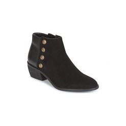 Botki Dune London PANELLA. Czarne botki damskie Dune London, bez obcasa, bez zapięcia. Za 391,20 zł.