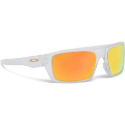 Okulary przeciwsłoneczne OAKLEY - Drop Point OO9367-0560 Matte Clear/Fire Iridium. Białe okulary przeciwsłoneczne męskie marki Oakley, z tworzywa sztucznego. W wyprzedaży za 479,00 zł.