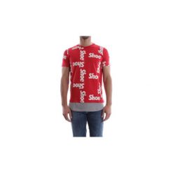T-shirty z krótkim rękawem Shoeshine E7TU29/F. Czerwone koszulki męskie Shoeshine, s, bez wzorów, bez kołnierzyka, krótkie. Za 73,10 zł.