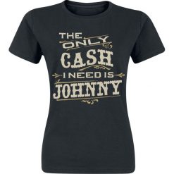Johnny Cash The Only Cash Koszulka damska czarny. Czarne t-shirty damskie marki Johnny Cash, s, z nadrukiem. Za 74,90 zł.