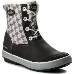 Śniegowce KEEN - Elsa Boot Wp 1015257 Black/Hundstooth. Czarne kozaki dziewczęce Keen, ze skóry. W wyprzedaży za 229,00 zł.