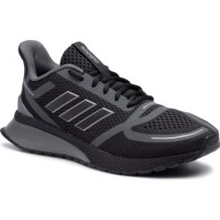 Buty adidas - Nova Run EE9267 Cblack/Cblack/Gresix. Czarne buty sportowe męskie Adidas, ze skóry ekologicznej, bez zapięcia, do biegania. Za 379,00 zł.