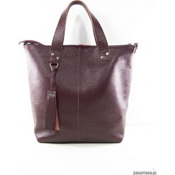 Torebka duża na ramię Burgundissimo. Czerwone shopper bag damskie marki Pakamera, ze skóry, na ramię, duże. Za 580,00 zł.