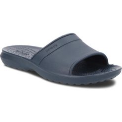 Klapki CROCS - Classic Slide K 204981 Navy. Niebieskie sandały chłopięce Crocs, z tworzywa sztucznego, bez zapięcia. Za 79,00 zł.