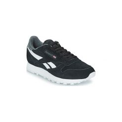 Buty Reebok Classic CL LEATHER MU. Czarne trampki męskie Reebok Classic, bez wzorów, bez zapięcia. Za 399,00 zł.