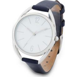 Zegarek na rękę bonprix ciemnoniebiesko-srebrny kolor. Niebieskie zegarki damskie bonprix, srebrne. Za 74,99 zł.