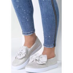 Trampki damskie slip on: Szare Slip Fire In Me