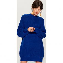 Dzianinowa sukienka oversize - Niebieski. Niebieskie bez kategorii marki Mohito, s, z dzianiny, oversize. W wyprzedaży za 79,99 zł.