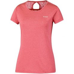 Columbia Koszulka Damska Peak To Point Novelty Ss Red Coral Xs. Czerwone bluzki sportowe damskie Columbia, xs, bez wzorów, bez kołnierzyka, bez rękawów, bez kaptura, na fitness i siłownię. Za 155,00 zł.