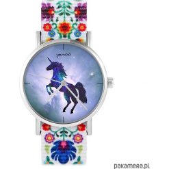 Zegarek - Jednorożec - folk biały, nato. Białe zegarki damskie Pakamera. Za 129,00 zł.
