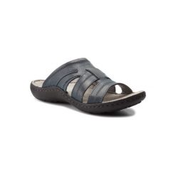 LASOCKI FOR MEN MI18-430. Niebieskie kapcie męskie Lasocki For Men, ze skóry. Za 99,99 zł.