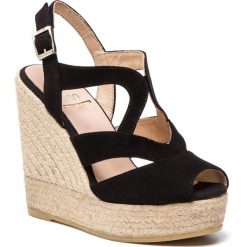 Espadryle KANNA - 19KV4043 Ante Negro. Czarne espadryle damskie marki Kanna, bez wzorów, ze skóry, bez obcasa, na obcasie. Za 379,00 zł.