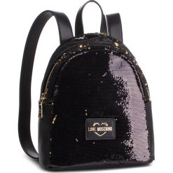 Plecak LOVE MOSCHINO - JC4104PP17LL100A Sequin/Vacchetta. Czarne plecaki damskie marki Love Moschino, ze skóry ekologicznej, eleganckie. Za 779,00 zł.