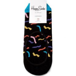Skarpety Stopki Unisex HAPPY SOCKS - PAP06-9000 Czarny Kolorowy. Czarne skarpetki męskie marki Happy Socks, w kolorowe wzory, z bawełny. Za 24,90 zł.