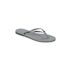 Japonki Havaianas YOU METALLIC. Szare klapki damskie Havaianas, bez wzorów, bez obcasa. W wyprzedaży za 103,20 zł.