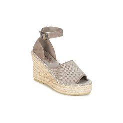 Sandały Superdry ANNA WEDGE ESPADRILLE. Szare sandały damskie marki Superdry, bez wzorów, bez obcasa, bez zapięcia. Za 175,20 zł.