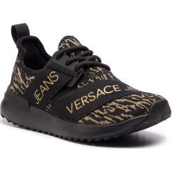 Sneakersy VERSACE JEANS - E0VTBSG5 70948 M27. Czarne półbuty damskie Versace Jeans, na co dzień, bez wzorów, z jeansu, bez obcasa, na płaskiej podeszwie, bez zapięcia. W wyprzedaży za 279,00 zł.