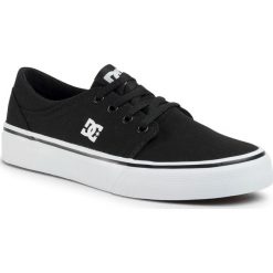 Tenisówki DC - Trase Tx ADBS300083 Black/White (BKW). Czarne półbuty damskie DC, bez wzorów, z gumy, bez zapięcia. W wyprzedaży za 139,00 zł.