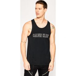 Koszulka techniczna Calvin Klein Performance Logo Knit 00GMS0K100. Czarne koszulki męskie Calvin Klein Performance, xl, bez wzorów, z elastanu, polo, bez rękawów. Za 159,00 zł.
