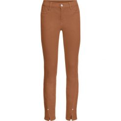 Spodnie ze strechem, dł. do kostki bonprix koniakowy. Pomarańczowe spodnie damskie bonprix. Za 109,99 zł.