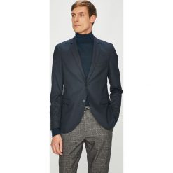 Premium by Jack&Jones - Marynarka. Niebieskie garnitury męskie Premium by Jack&Jones, bez wzorów, z elastanu, eleganckie. W wyprzedaży za 159,90 zł.