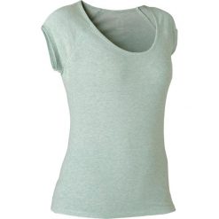 Koszulka krótki rękaw Gym & Pilates 500 damska. Różowe koszulki damskie NYAMBA, xl, bez wzorów, z elastanu, bez kołnierzyka. Za 19,99 zł.