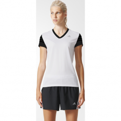 Koszulka adidas White/Black RS Cap SS W (AC2146). Czarne t-shirty damskie marki Adidas, z poliesteru, z krótkim rękawem. Za 49,99 zł.