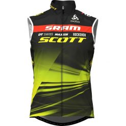 ODLO Kamizelka rowerowa męska SCOTT SRAM RACING. Kurtki męskie Odlo, m, bez wzorów, bez kaptura, rowerowe. Za 209,00 zł.