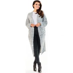 Sweter A194 szary. Szare swetry damskie Awama, xl, długie. Za 183,27 zł.