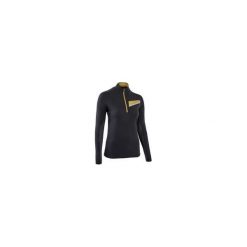 Bluza do biegania z długim rękawem TRAIL damska. Czarne bluzy damskie EVADICT, bez wzorów, z elastanu, z długim rękawem, długie, bez kaptura. Za 69,99 zł.