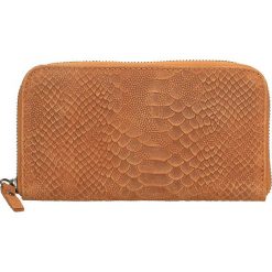 Skórzany portfel w kolorze jasnobrązowym - 20 x 11 x 3 cm. Pomarańczowe portfele damskie ORE10, ze skóry. W wyprzedaży za 109,95 zł.